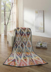 Biederlack Italian Collection Ikat Diamond Multi 150x200cm Throw, Rustic