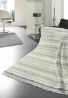 Biederlack Kian Stripe 140x180cm Throw, Green