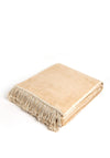 Biederlack Cotton Home Twill Plain Oasis Medium Blanket, Ecru