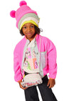 Billieblush Girls Sequins Long Sleeve Fleece, Pink