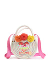 Billieblush Girls Woven Crossbody Bag, White