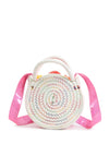 Billieblush Girls Woven Crossbody Bag, White