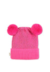 Billieblush Girls Knit Pom Pom Hat, Pink