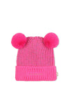 Billieblush Girls Knit Pom Pom Hat, Pink
