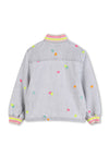 Billieblush Girls Embroidered Denim Jacket, Grey