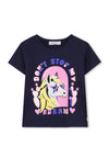 Billieblush Girls Horse Long Sleeve Top, Navy