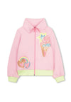 Billieblush Girls Ice Cream Sequins Long Sleeve Jacket, Pink