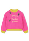 Billieblush Girls Knit Long Sleeve Sweater, Pink