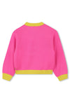 Billieblush Girls Knit Long Sleeve Sweater, Pink