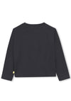 Billieblush Girls Land Of Love Long Sleeve Top, Black