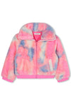 Billieblush Girls Faux Fur Long Sleeve Jacket, Pink