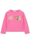 Billieblush Girls Love Long Sleeve Top, Pink