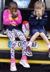 Billieblush Girls Leopard Hearts Sports Legging, Pink