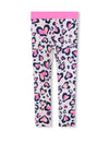 Billieblush Girls Leopard Hearts Sports Legging, Pink