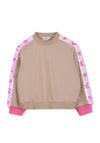 Billieblush Girls Sequins Long Sleeve Sweater, Beige