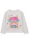 Billieblush Girls Sequin Long Sleeve Top, White