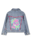 Billieblush Girls Stud Sequins Denim Jacket, Blue