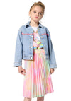 Billieblush Girls Stud Sequins Denim Jacket, Blue