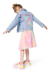 Billieblush Girls Stud Sequins Denim Jacket, Blue