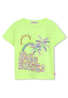 Billieblush Girls Sun Kisses Short Sleeve Tee, Green