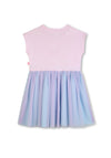 Billieblush Girls Short Sleeve Tulle Dress, Pink Multi