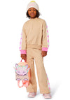 Billieblush Girls Sequins Wide Leg Jogger, Beige