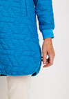 Bianca Long Quilted Jacket, Blue