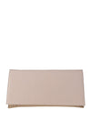 Bioeco by Arka Leather Patent Clutch Bag, Pink/Beige