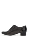 Bioeco by Arka Patent Panel Low Heel Brogues, Black Shimmer