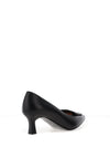 Bioeco by Arka Wide Fit Grained Leather Court heels, Black
