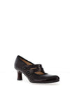 Bioeco by Arka Wide Fit Patent Leather Double Strap Court Heels, Wine