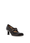 Bioeco by Arka Wide Fit Patent Leather Double Strap Court Heels, Brown