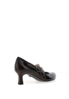 Bioeco by Arka Wide Fit Patent Leather Double Strap Court Heels, Brown