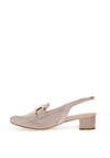 Bioeco by Arka Leather Perforated Sling Back Shoes, Blush Pink