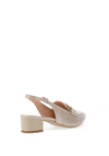 Bioeco by Arka Leather Perforated Sling Back Shoes, Beige