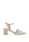Bioeco by Arka Wide Fit Shimmering Heeled Sandals, Gold