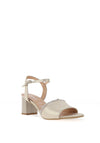 Bioeco by Arka Wide Fit Shimmering Heeled Sandals, Gold