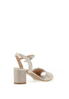 Bioeco by Arka Wide Fit Shimmering Heeled Sandals, Gold