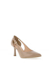 Bioeco By Arka Patent Heeled Court Shoes, Beige