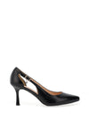 Bioeco By Arka Patent Heeled Court Shoes, Black