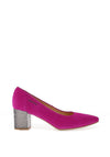 Bioeco by Arka Suede Block Heels, Fuchsia