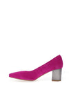 Bioeco by Arka Suede Block Heels, Fuchsia