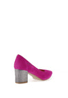 Bioeco by Arka Suede Block Heels, Fuchsia