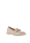 Bioeco by Arka Leather Chain Link Loafers, Pearl Grey