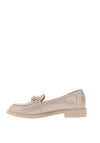 Bioeco by Arka Leather Chain Link Loafers, Pearl Grey