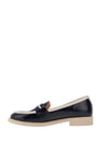 Bioeco by Arka Monochrome Patent Loafers, Navy & White