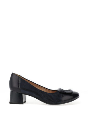 Bioeco by Arka Print Block Heeled Pumps, Navy