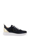 Bioeco by Arka Shimmering Leather Trainers, Navy