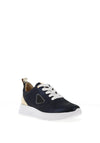 Bioeco by Arka Shimmering Leather Trainers, Navy