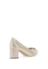 Bioeco by Arka Shimmer Block Heeled Pumps, Gold